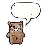 tired bear cartoon N2