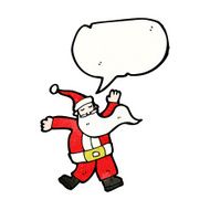 cartoon santa claus with speech bubble N243