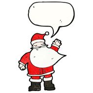 cartoon santa claus with speech bubble N245