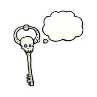 spooky skeleton key cartoon N3