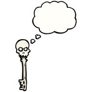 spooky skeleton key cartoon N4