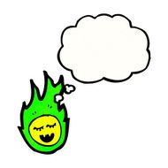 green fireball ghost cartoon N3
