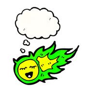 green fireball ghost cartoon N4