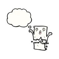 cartoon letter with thought bubble N5