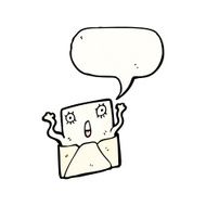 letter with speech bubble cartoon N10