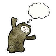 bear with thought bubble cartoon N5
