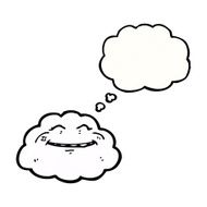 cloud with thought bubble cartoon N2