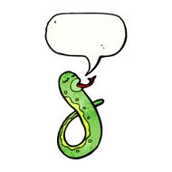 cartoon snake with speech bubble N105