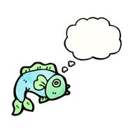 fish with thougth bubble cartoon N2