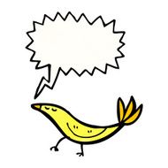 cartoon singing bird N40