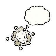 cartoon skull cloud N5