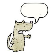 cartoon wolf with speech bubble N66