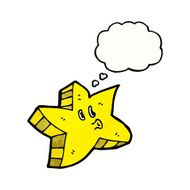 star cartoon character with thought bubble N7