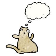 funny cat with thought bubble N7