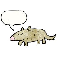 cartoon little dog with speech bubble N38