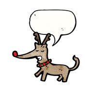 cartoon reindeer with speech bubble N12