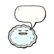 rain cloud with speech bubble cartoon N6