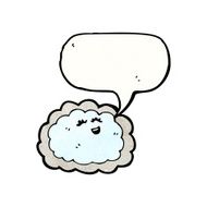 rain cloud with speech bubble cartoon N7