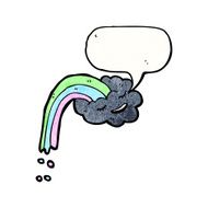rain cloud with speech bubble cartoon N8