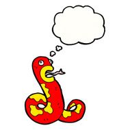 snake with thought bubble cartoon N7