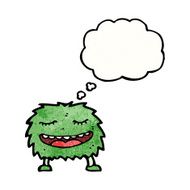 hairy green monster cartoon N2