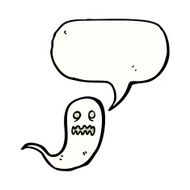 cartoon shrieking ghost N11