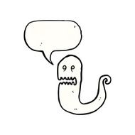 cartoon shrieking ghost N14