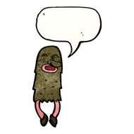 monster with speech bubble cartoon N5