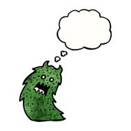 scary monster with thought bubble N2