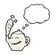 teapot with thought bubble cartoon N3