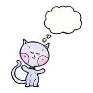 funny cat with thought bubble N9