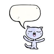 cat with speech bubble cartoon N10