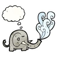 cartoon elephant with thought bubble N16
