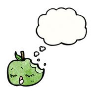 apple with thought bubble N4