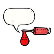cartoon needle full of blood N2