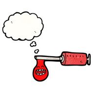 cartoon medical syringe of blood N2