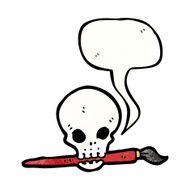 art skull symbol cartoon N4