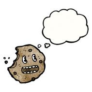 cartoon cookie with thought bubble N3