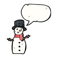 snowman with speech bubble N12