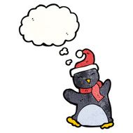 funny penguin cartoon with thought bubble N14