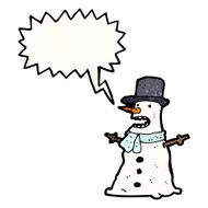 grumpy snowman cartoon N2