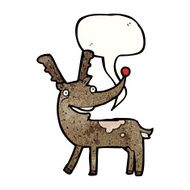 cartoon reindeer with speech bubble N16