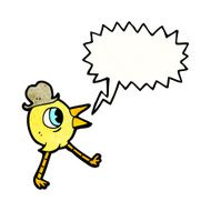 cartoon bird in hat N2