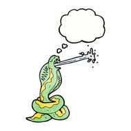 cartoon snake with thought bubble N123