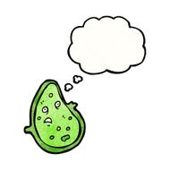 cartoon germ with thought bubble N3
