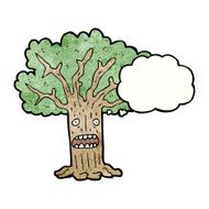 tree with thought bubble cartoon N6