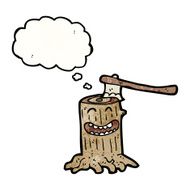 Cartoon Tree Stump N12