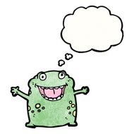 frog with thought bubble cartoon N3
