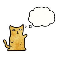 cat with thought bubble cartoon N2
