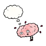 cartoon brain with thought bubble N8